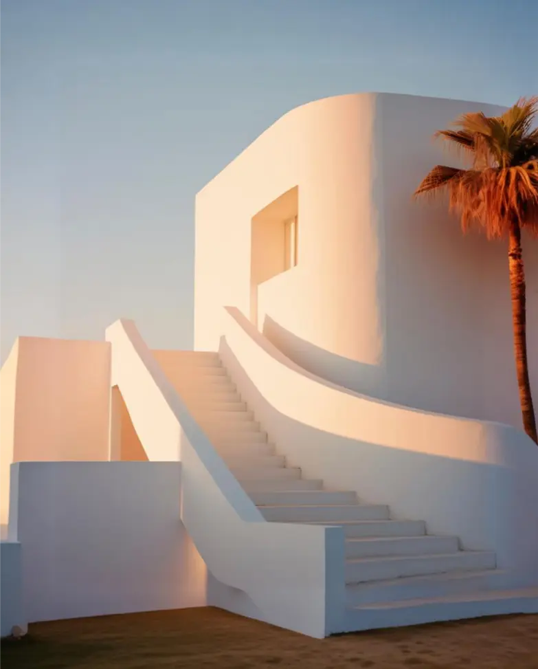 maison en pierres blanches